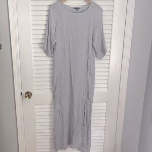 FLORYDAY gauze maxi dress beach pool coverup in grey blue